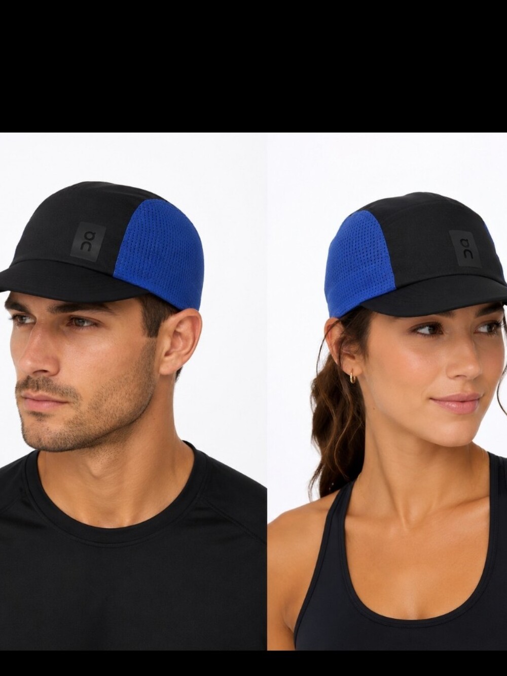 On Running Black & Blue Performance Running Cap | Lightweight Breathable Outdoor